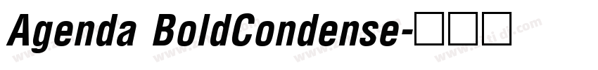 Agenda BoldCondense字体转换